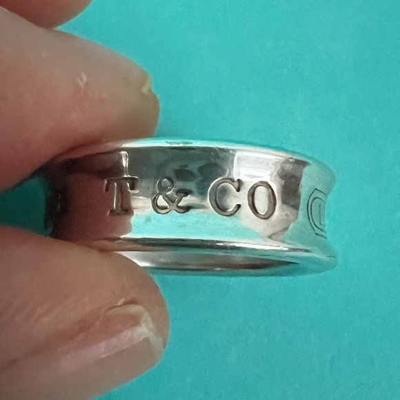 🔴Authentic TIFFANY & CO Sterling Silver  1837 Wide Band / Ring🔴 - Picture 8 of 10